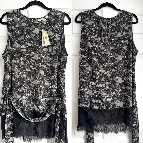 Michael Kors Lace Print Sleeveless Blouse, Size XXL - NWT - Picture 3 of 12